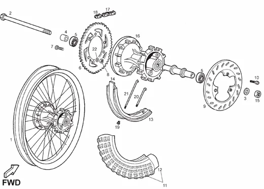 Roue arrière