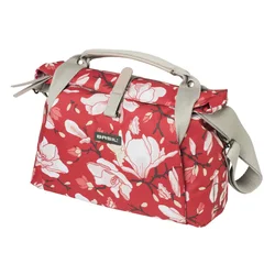 SAC A MAIN VELO BASIL MAGNOLIA POPPY ROUGE WATERPROOF 7L LIVRE SANS FIXATION CLIP COMPATIBLE FIXATION VAE/E-BIKE BASIL ET KLICKFIX  (34x14x23cm)