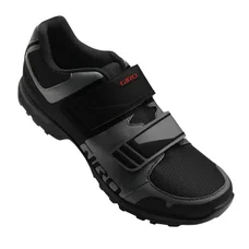 CHAUSSURE GRAVEL / VTT GIRO BERM K257 NOIR/GRIS FONCE T46 FIXATION DOUBLE VELCRO COMPATIBLE SPD (PAIRE)