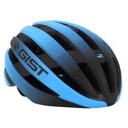 ROAD BIKE ADULT HELMET - GIST REVOL BLUE/BLACK For lady and junior- FULL IN-MOLD -EURO 52-55 RATCHET SETTING