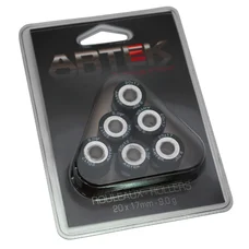 GALET/ROULEAU MAXISCOOTER ARTEK K1  20x17   9,0g (x6)  POUR PEUGEOT 125 SATELIS/ SUZUKI 125 BURGMAN/ APRILIA 125 LEONARDO/ KYMCO 125 PEOPLE