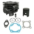 CYLINDRE SCOOT ADAPTABLE CPI 50 POPCORN, OLIVER, ARAGON, HUSSAR/KEEWAY 50 FOCUS, HURRICANE, MATRIX, F-ACT/GENERIC 50 XOR, IDEO (AXE DE PISTON DIAM 12mm) -P2R FONTE AVEC PISTON GRAPHITE