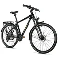 VELO MUSCULAIRE VTC 28 LEADER FOX ESPIRIT 2025 HOMME NOIR 9V CADRE ALU 22,5 POUCES (TAILLE ADULTE 190 à plus)