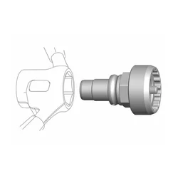 CYCLUS PRO TOOL - NUT REMOVER FOR EBIKE SHIMANO STEPS 6000 COMPATIBLE WITH TOOL SNAP.IN 179967 OR WRENCH Ø32mm