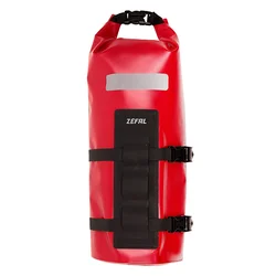 SACOCHE DE FOURCHE VELO ZEFAL Z ADVENTURE DRY BAG ROUGE ETANCHE FIXATION VELCROS (L 150 x L 380 x h 150mm - 6LITRES) CHARGE MAXI 2.5kgs