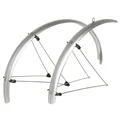 GARDE BOUE CITY/VTC TRINGLES 28'' STRONGLIGHT TOUR 54mm ARGENT (PAIRE) AVEC FIXATION CLASSIC TRINGLES INOX