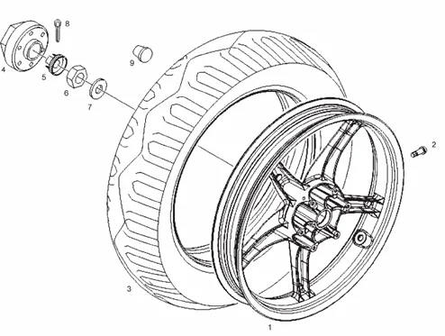 Roue arrière