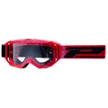 MASQUE/LUNETTES CROSS PROGRIP 3300 TR VISION GO ROUGE MAT ECRAN TRANSPARENT ANTI-RAYURES/ANTI U.V./ANTI-BUEE (HOMOLOGUE CE-EN-N° AC-96025 REV.2)