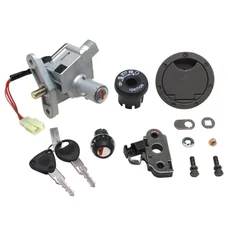 CONTACTEUR A CLE SCOOT ADAPTABLE MBK 50 NITRO 2003>/YAMAHA 50 AEROX 2003> (3 FILS) (AVEC SERRURE DE SELLE + BOUCHON ESSENCE)  -QUALITE PREMIUM-