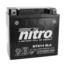 BATTERIE 12V 12 Ah NTX14 NITRO SLA SANS ENTRETIEN PRETE A L'EMPLOI  (Lg150xL87xH145mm) (EQUIVALENT YTX14-BS / AGM / GEL)