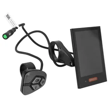 COMPTEUR / DISPLAY AVEC UNITE DE COMMANDE VAE BAFANG DP C18 UART POUR MOTEUR CENTRAL NOIR (SUPPORT 22,2/25 mm LONGUEUR CABLE 850 mm)