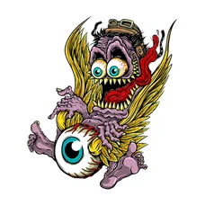 AUTOCOLLANT/STICKER LETHAL THREAT MONSTER FLYING EYEBALL (60x80mm)