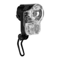 ECLAIRAGE VELO VAE / E-BIKE AVANT SUR FOURCHE AXA PICO 30-E 6/42V 30LUX NOIR AVEC BOUTON ON/OFF COMPATIBLE DYNAMO - POUR VOIR A 50M ET VISIBLE A 3KMS