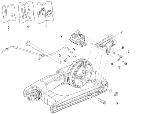 Pince frein arrière