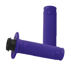 GRIP- PROGRIP OFF ROAD 709 SINGLE DENSITY -  DIAMOND WAFFLE BLUE 115mm ( LOCK ON - With 7 different throttle cams for 2 stroke or 4 stroke) (PAIR). (CROSS/MX).