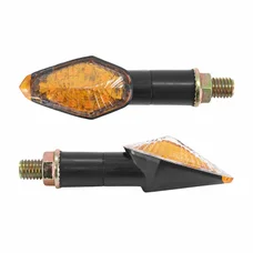 CLIGNOTANT MOTO AVOC NISSHIN A LED BASE ABS TRANSPARENT/NOIR (L 73mm / H 29mm / L 27mm) (HOMOLOGUE CE) (PAIRE)