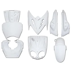 CARROSSERIE/CARENAGE SCOOT ADAPTABLE MBK 50 STUNT/YAMAHA 50 SLIDER  BLANC (7 PIECES)  -P2R-