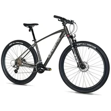 VELO MUSCULAIRE VTT 29 LEADER FOX EVOLUTION 2025 MIXTE GRIS ANTHRACITE MAT 8V CADRE 22 POUCES (TAILLE ADULTE 188 cm à plus)