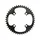 CHAINRING FOR E/BIKE- SINGLE 44T.  Ø104 BLACK -ALUMINIUM- 7075 STRONGLIGHT -4 ARMS (FOR BOSCH SYSTEM 1st and 3rd GENERATION - COMPATIBLE BROSE WITH SPIDER REF 181123)
