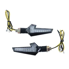 CLIGNOTANT MOTO AVOC SAKAI 12 LEDS BASE ABS TRANSPARENT/NOIR (L 110mm / H 35mm / L 90mm) (HOMOLOGUE ECE) (PAIRE)