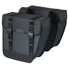 SACOCHE ARRIERE VELO DOUBLE BASIL TOUR 28L NOIR (29,5x14x29,5cm) FIXATION PORTE BAGAGE