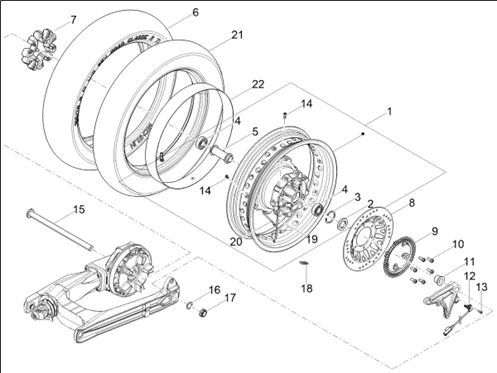 Roue arrière