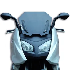 PARE-BRISE/SAUTE VENT MAXISCOOTER POUR BMW 600 SPORT 2012>, 650 SPORT 2016> FUME FONCE (H 400 mm - L 410 mm)  -MALOSSI-