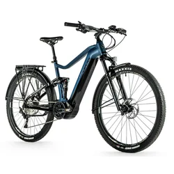 VELO ELECTRIQUE/VAE VTT 29 LEADER FOX AXEN TOUT SUSPENDU HOMME BLEU MAT 10V MOTEUR CENTRAL PANASONIC GX ULTIMATE 36V 90Nm BATTERIE 20Ah (CADRE 21,5'' - H55cm - XL - POUR ADULTE DE 185cm à plus)