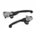 LEVIER DE FREIN/EMBRAYAGE MOTO OFF ROAD RETRACTABLE/PIVOT INCASSABLE KAWASAKI 250 KX 2019>2023, 450 KX 2019>2023 NOIR (PAIRE)  -POLISPORT-