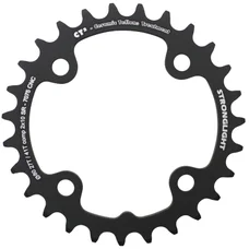 CHAINRING FOR MTB 27T. Ø80 - 2X10 "INNER" BLACK CT2 STRONGLIGHT -4 ARMS- 10 Speed SRAM - NON THREADED - Thickness 3,5 mmm