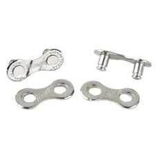 CONNECTEUR DE CHAINE VELO  9V. NEWTON ARGENT  (ATTACHE RAPIDE) (BLISTER DE 2 PIECES)