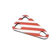 FOAM BIKE PROTECTION - WHITE/RED- FOR MOTTEZ BICYCLE RACKS - TRIANGLE 38 X 58cm THICKNESS 15mm