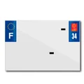 PLASTIC STRIP FOR PVC LICENSE PLATE WITH BUSINESS NAME (MOTORBIKE FORMAT 210X145)-DEPT 34/EUROPE (SOLD PER UNIT)