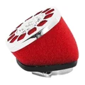 AIR FILTER MALOSSI E14 PHBL CHROME/ FOAM RED/ ELBOW FIXING 30- Ø 38