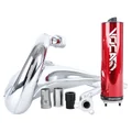 POT 50 A BOITE VOCA CROSS CHROMED POUR BETA 50 RR 2012>2020 (PASSAGE HAUT DROIT - SILENCIEUX ALU ROUGE)