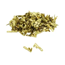 COSSE ELECTRIQUE LAITON NON ISOLEE PLATE MALE 2.8   (VENDU AU SACHET DE 100 PIECES)  -SELECTION P2R-