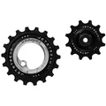 GALET DERAILLEUR TRIPEAK 12-18 DENTS ROULEMENT CERAMIC POUR DERAILLEUR 11V. ARGENT COMPATIBLE SHIMANO RD-91xx (JEU DE 2)