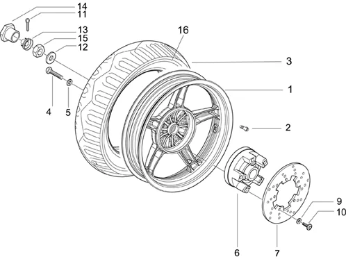 Roue arrière
