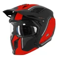 CASQUE TRIAL MT STREETFIGHTER SV S TWIN C5 NOIR MAT/ROUGE  M  SIMPLE ECRAN TRANSPARENT TRANSFORMABLE AVEC MENTONNIERE AMOVIBLE (LIVRE AVEC UN ECRAN SUPPLEMENTAIRE MIROIR) (ECE 22.06)