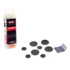 REPAIR KIT -  FOR BICYCLE INNER TUBE- VELOX SELF-ADHESIVE - IN BOX : (4 PATCHS 25mm + 4 PATCHS 15mm + SCRAPPER) WITH INSTRUCTIONS.