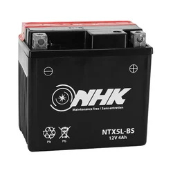 BATTERY 12V  4 Ah NTX5L-BS NHK MF MAINTENANCE FREE-SUPPLIED WITH ACID PACK (Lg114xWd71xH107) (PREMIUM QUALITY - EQUALS YTX5L-BS)