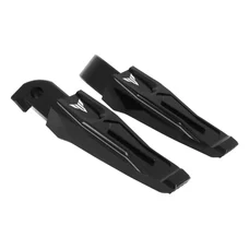 REAR FOOTRESTS FOR YAMAHA 700 MT-07 ALU CNC ANODIZED BLACK - With pattern (PAIR)  -AVOC-