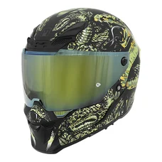 CASQUE INTEGRAL MPH BLADE COBRA DOUBLE ECRANS NOIR MAT/OR L (ECE 22.06)