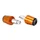 BAR ENDS FOR KTM 125 DUKE ORANGE ANODIZED ALU (PAIR)  -AVOC-