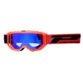 MASQUE/LUNETTES CROSS PROGRIP 3300 FL VISION GO MULTILAYERED ORANGE FLUO ECRAN MIROIR BLEU ANTI-RAYURES/ANTI U.V./ANTI-BUEE (HOMOLOGUE CE-EN-N- AC-96025 REV.2)