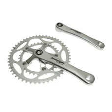 CHAINSET FOR ROAD BIKE- STRONGLIGHT  9/10 Speed IMPACT -SILVER- 175mm 52-34 (TAPERED SQUARE 107MM)