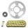 KIT CHAINE ADAPTABLE DAELIM 125 ROADSPORT 2008>2016  428  14x45  (DIAM COURONNE 58/90/10.5)  (DEMULTIPLICATION ORIGINE)  -AFAM-