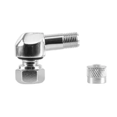 VALVE DE PNEU MOTO TUBELESS COUDEE TV25AL ALU ARGENT (DIAM 8,3 mm) (VENDU A L'UNITE)  -SELECTION P2R-