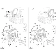 Portières avant - Vitre