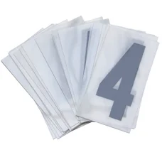 CHIFFRE PLAQUE PVC MOTO/SCOOTER 45mm  4  (VENDU PAR 10)
